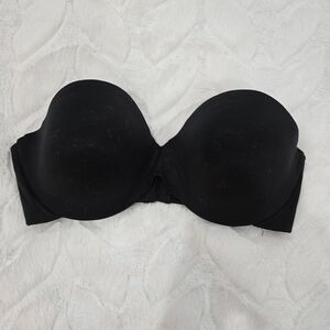 Maidenform Black Strapless bandeau bra - Smooth Molded Cups, 34D, Underwired